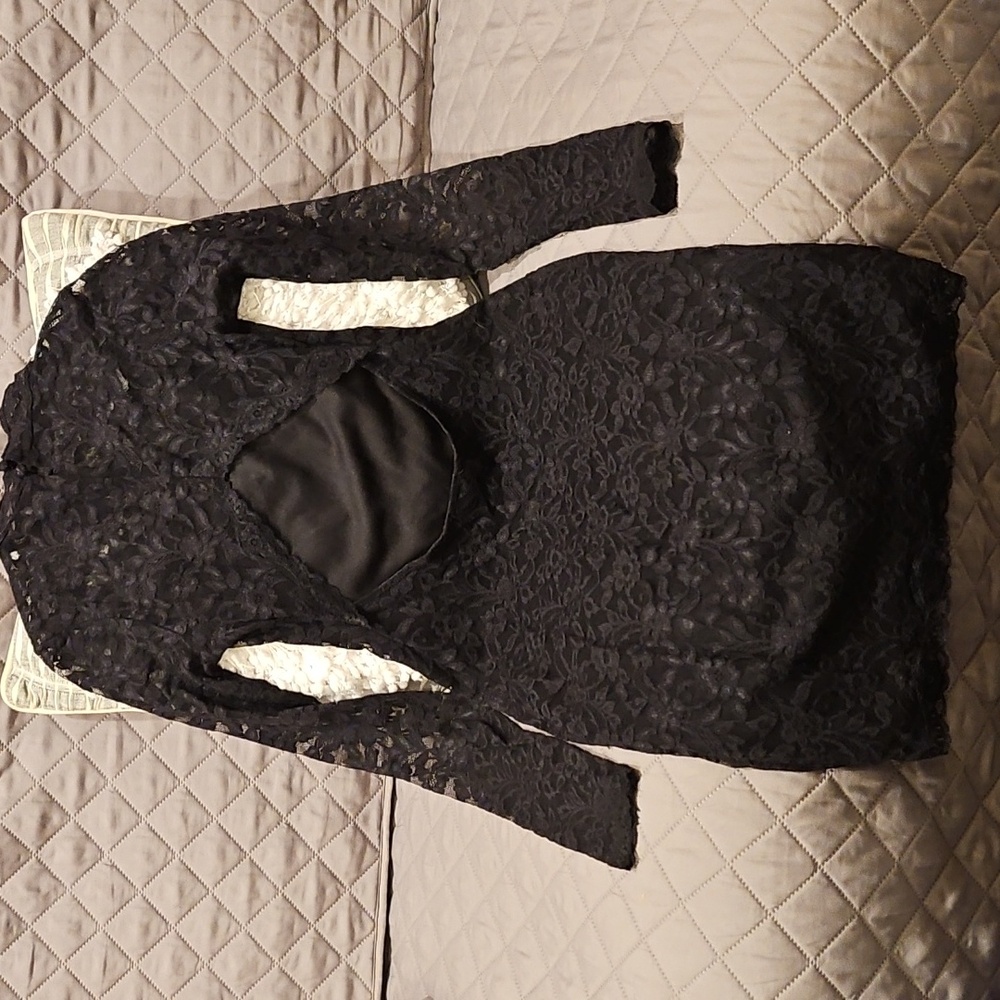Moda International Elegant Black Lace Dress - Picture 15 of 17